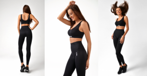 Boco Legíny Black Plain Push Up